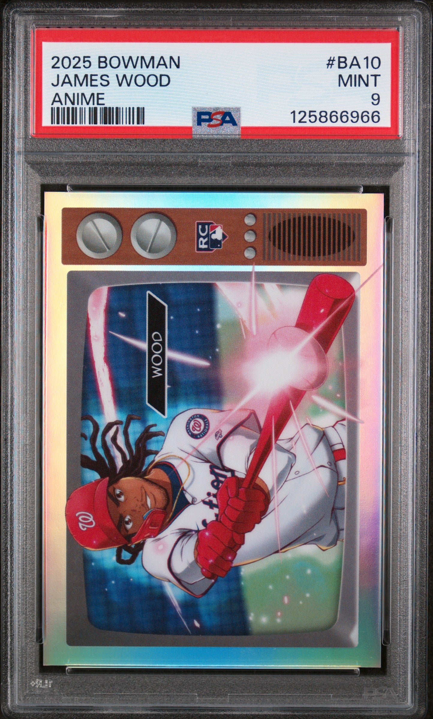 James Wood 2025 Bowman Anime #BA10 PSA 9 Mint