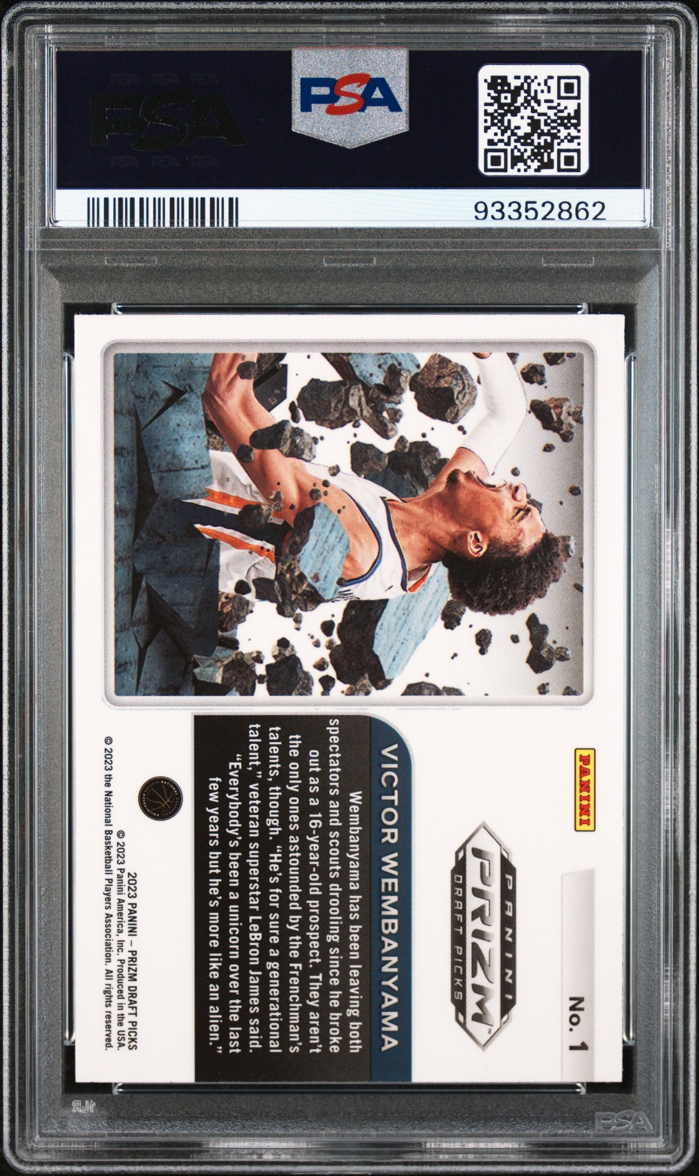 Victor Wembanyama 2023 Panini Prizm Draft Prizm Break PSA 10 Gem Mint 2862