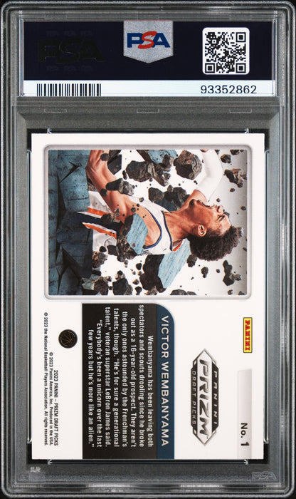 Victor Wembanyama 2023 Panini Prizm Draft Prizm Break PSA 10 Gem Mint 2862