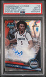 Stephon Castle 2023 Bowman U Chrome Lava Refractor Auto #32/199 PSA 9 Auto 10