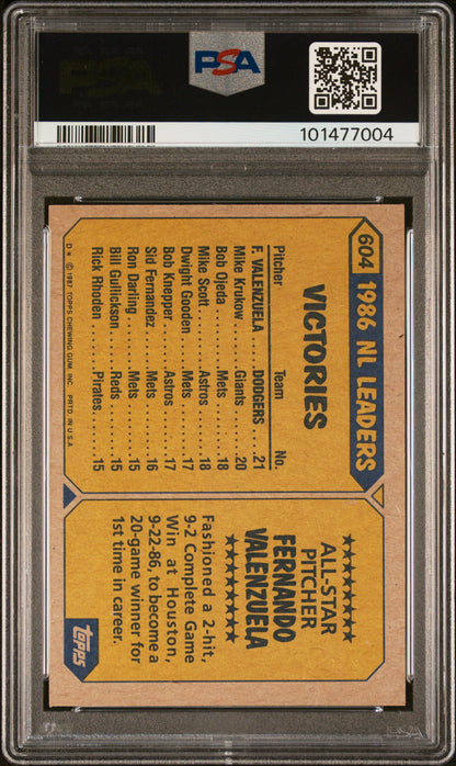Fernando Valenzuela 1987 Topps #604 Autograph PSA Auth