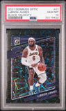 LeBron James 2021 Donruss Optic #41 Black Velocity #24/39 PSA 10 Gem Mint