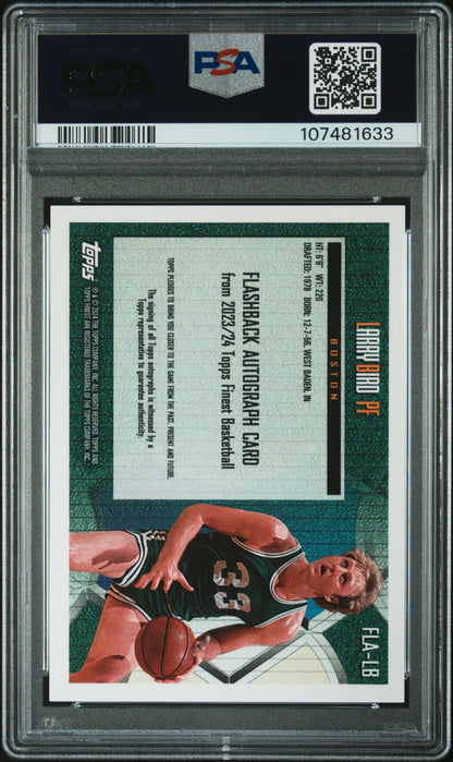 Larry Bird 2023 Topps Finest  Red/Black Vapor Auto #10/10 PSA 9 Auto 9
