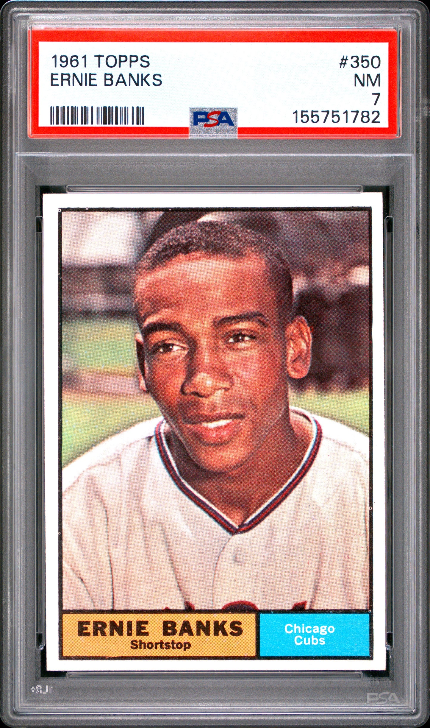 Ernie Banks 1961 Topps #350 PSA 7 Near Mint