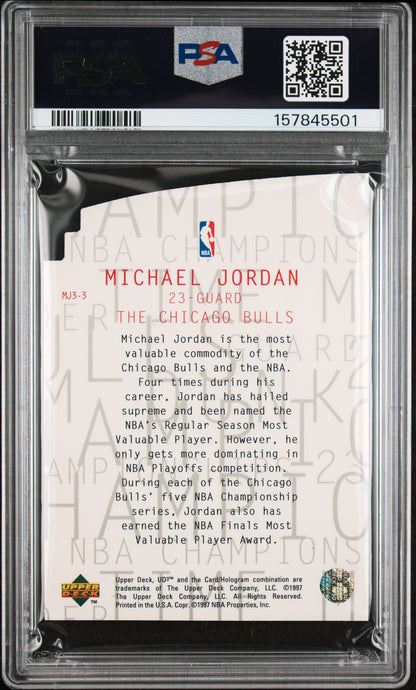 Michael Jordan 1997 Upper Deck UD3 #MJ3-3 PSA 8 Nm-Mint 5501