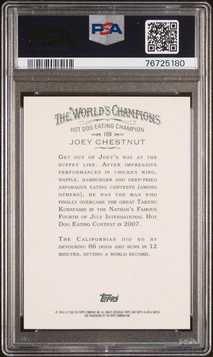 Joey Chestnut 2008 Topps Allen and Ginter Autograph PSA Auth