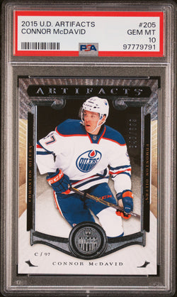 Connor McDavid 2015 Upper Deck Artifacts Rookie #848/899 PSA 10 Gem Mint