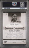 Coco Gauff 2021 Upper Deck Goodwin Lucky Gold Platinum #33/249 PSA 10 Gem Mint