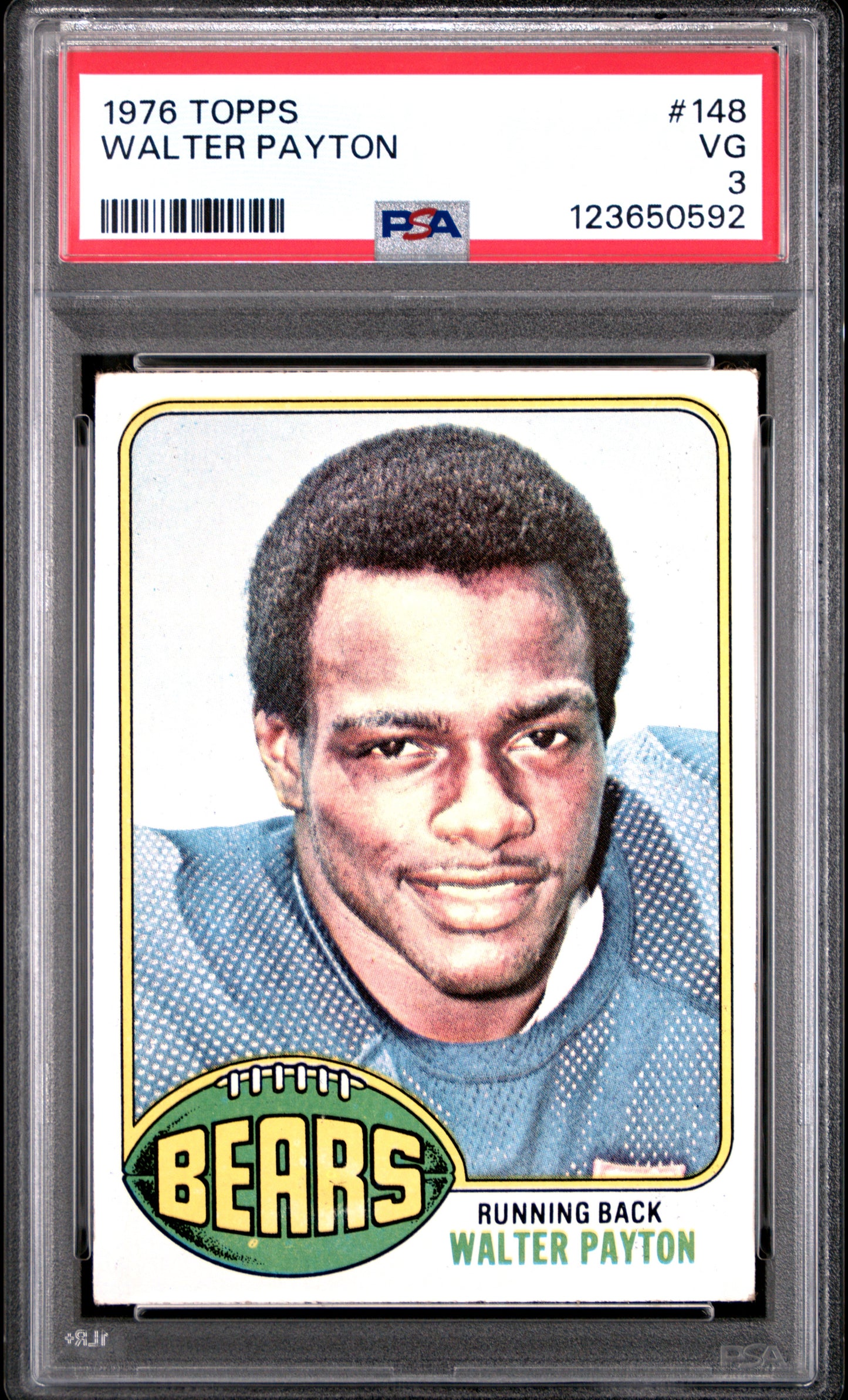 Walter Payton 1976 Topps #148 Rookie PSA 3 Very Good 0592