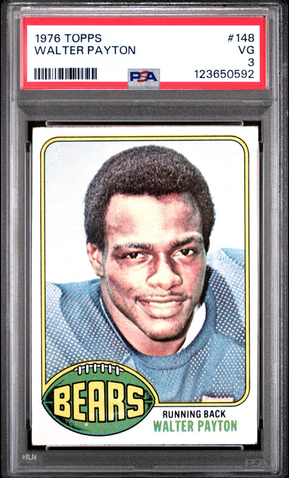 Walter Payton 1976 Topps #148 Rookie PSA 3 Very Good 0592