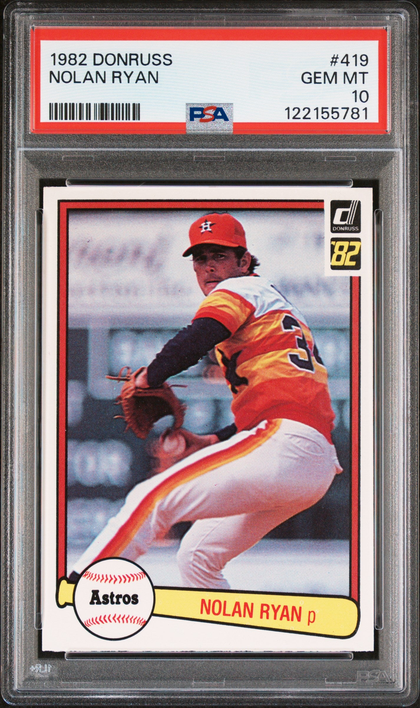 Nolan Ryan 1982 Donruss #419 PSA 10 Gem Mint