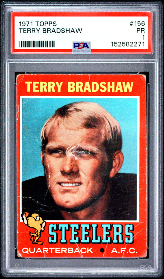 Terry Bradshaw 1971 Topps Rookie #156 PSA 1 Poor 2271