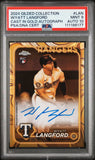 Wyatt Langford 2024 Topps Gilded Collection Gold Auto #49/199 PSA 9 Auto 10