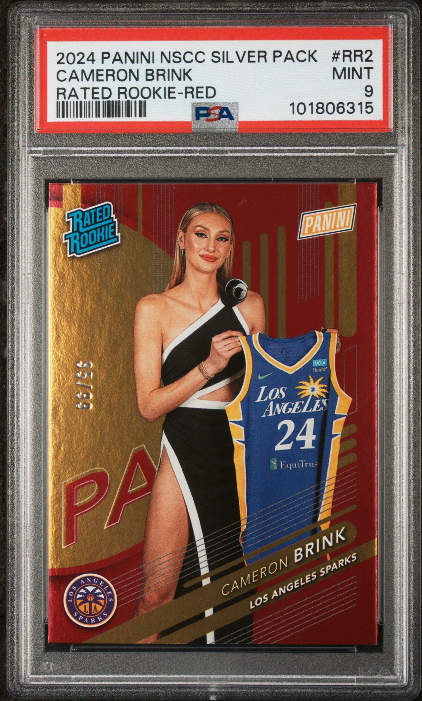 Cameron Brink 2024 Panini National Silver Pack #95/99 PSA 9 Mint