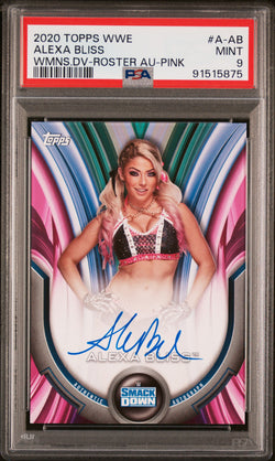 Alexa Bliss 2020 Topps WWE Pink Auto #132/150 PS 9 Mint