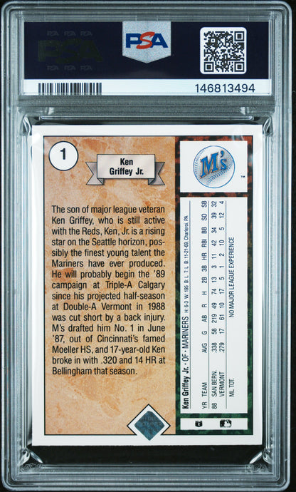 Ken Griffey Jr. 1989 Upper Deck Rookie #1 Rookie PSA 8 Nm-Mint 3494