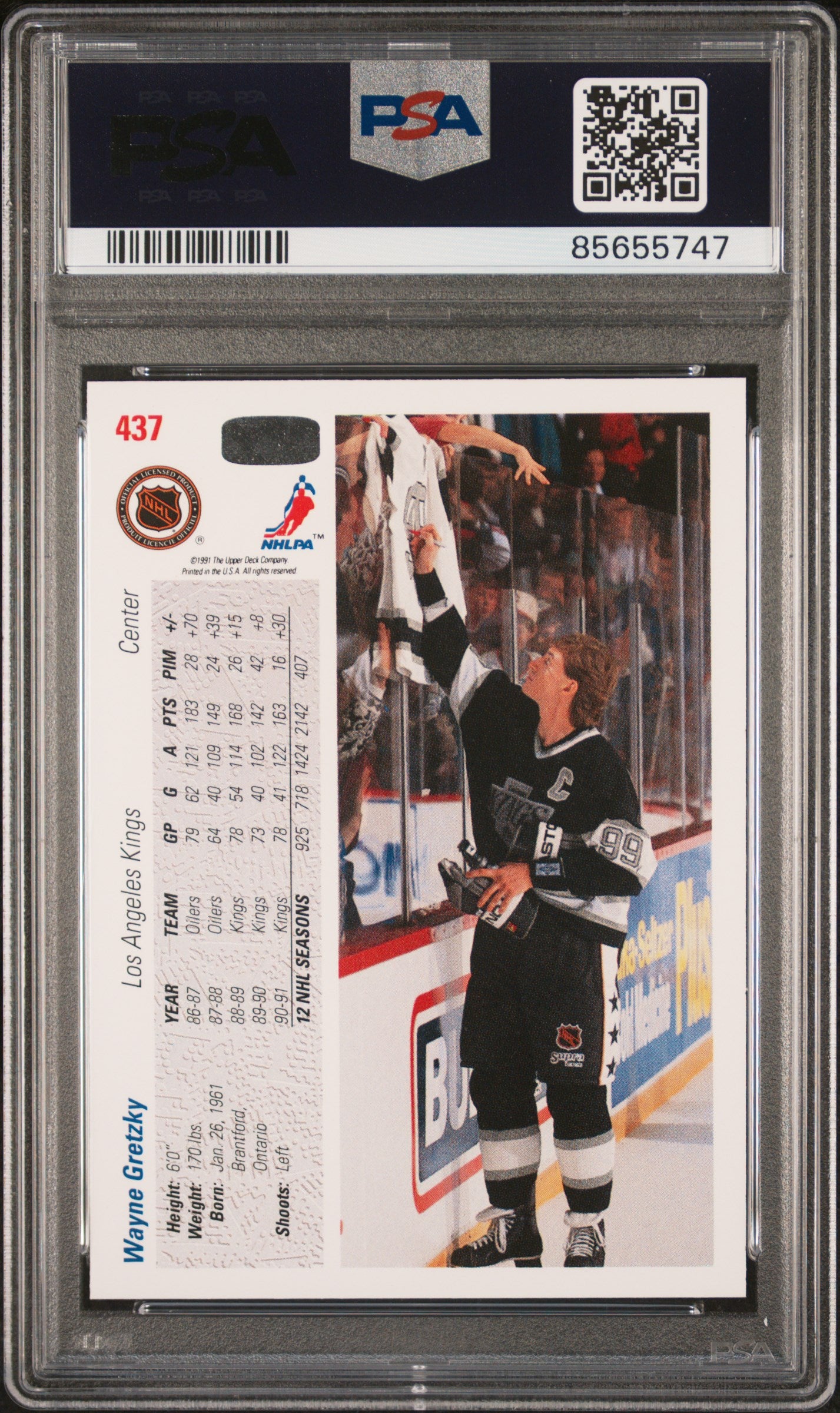 Wayne Gretzky 1991 Upper Deck #437 PSA 10 Gem Mint