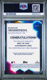 Gunnar Henderson 2023 Bowmans Best Gold Autograph #13/50 PSA 9 Mint