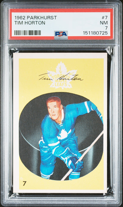 Tim Horton 1962 Parkhurst #7 PSA 7 Near Mint