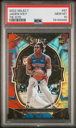 Jaden Ivey 2022 Panini Select #87 Tie-Dye #2/25 PSA 10 Gem Mint