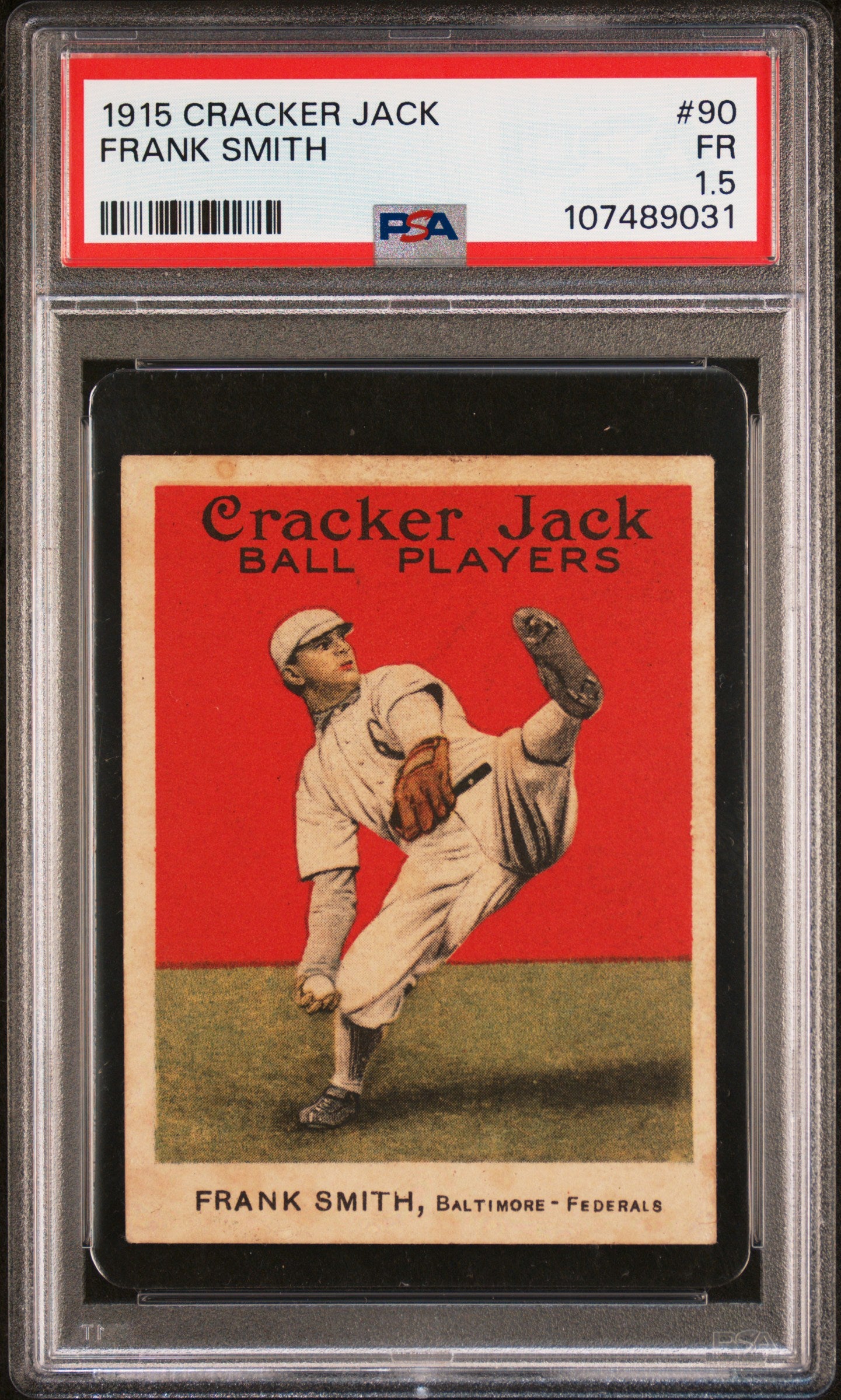 Frank Smith 1915 Cracker Jack #90 PSA 1.5 Fair