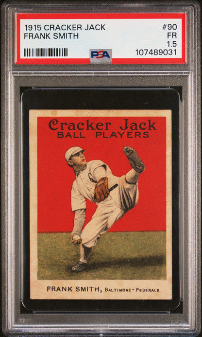 Frank Smith 1915 Cracker Jack #90 PSA 1.5 Fair