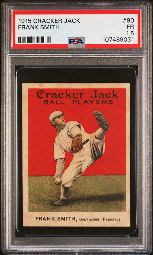 Frank Smith 1915 Cracker Jack #90 PSA 1.5 Fair