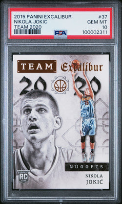 Nikola Jokic 2015 Panini Excalibur Team 2020 Rookie PSA 10 Gem Mint