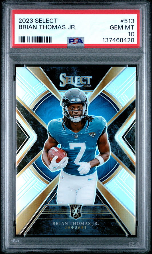 Brian Thomas Jr. 2023 Panini Select XRC #513 PSA 10 Gem Mint