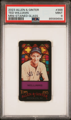 Ted Williams 2023 Topps Allen and Ginter #388 Stained Glass PSA 9 Mint