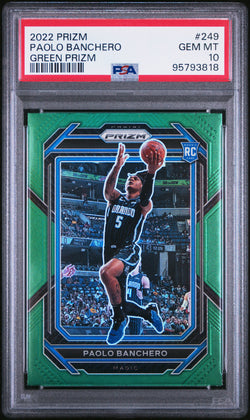 Paolo Banchero 2022 Panini Prizm Rookie #249 Green Prizm PSA 10 Gem Mint 3818