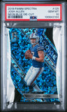 Josh Allen 2018 Panini Spectra Neon Blue Die-Cut Rookie #21/35 PSA 10 Gem Mint