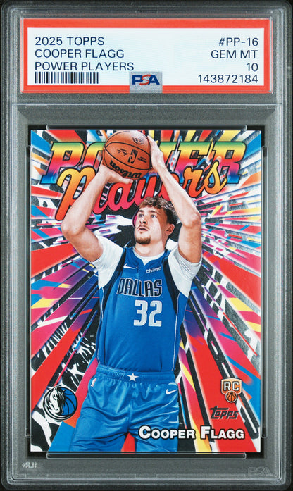 Cooper Flagg 2025 Topps Power Players PSA 10 Gem Mint 2184