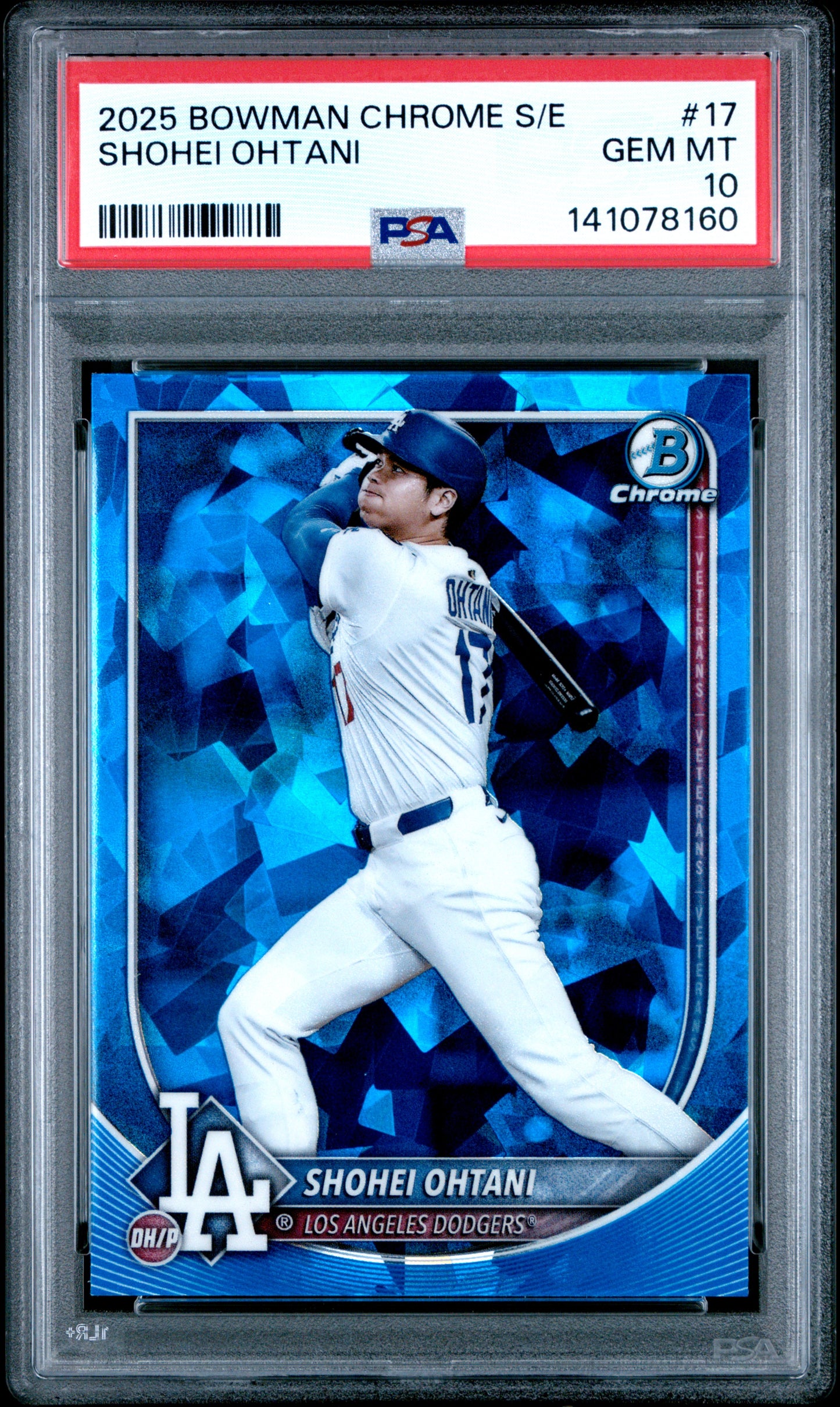Shohei Ohtani 2025 Bowman Chrome Sapphire #17 PSA 10 Gem Mint 8160