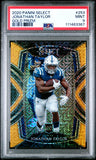 Jonathan Taylor 2020 Panini Select #253 Gold Prizm #9/10 PSA 9 Mint