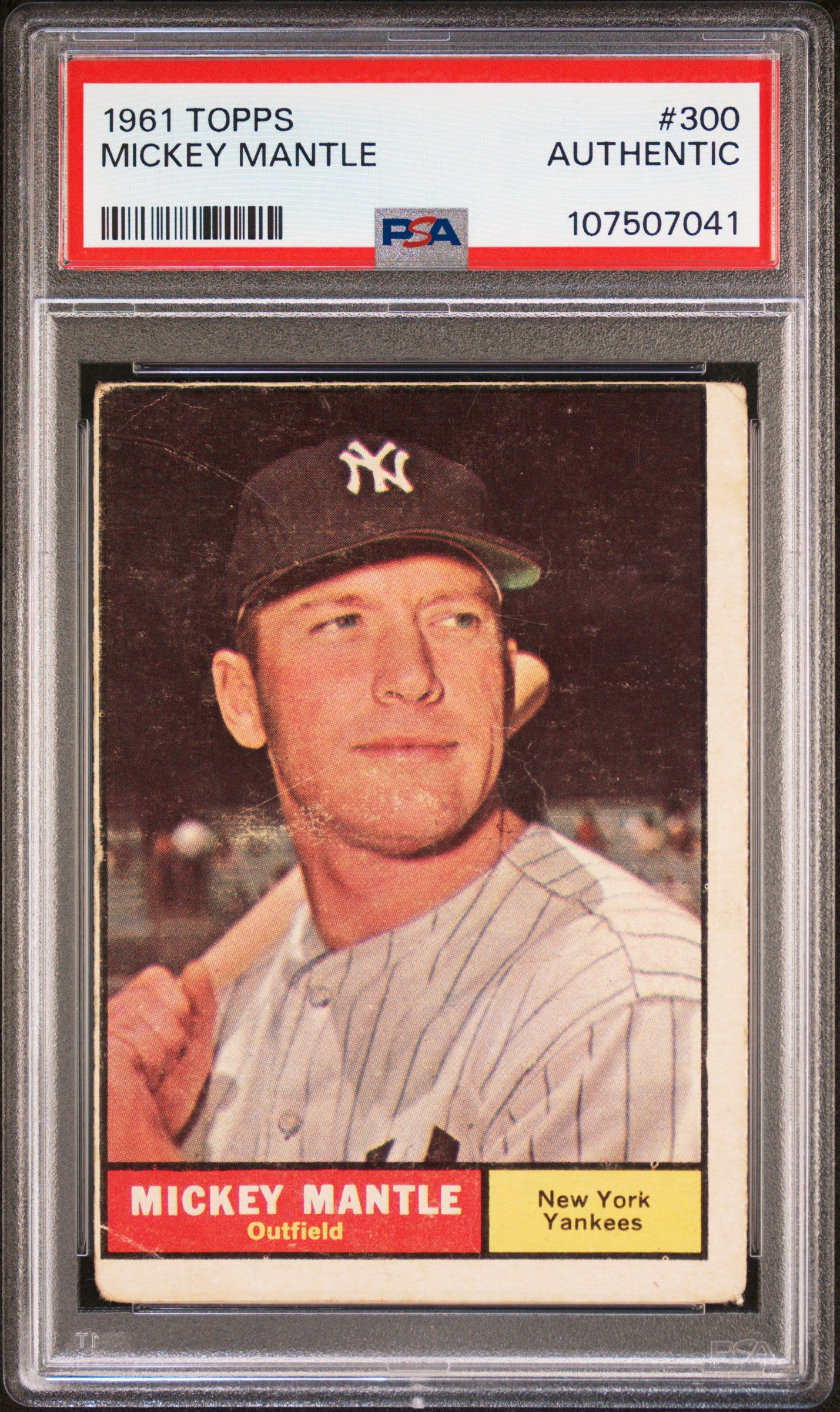 Mickey Mantle 1961 Topps #300 PSA Authentic