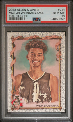 Victor Wembanyama 2023 Topps Allen and Ginter Foil Filigree Rookie PSA 10 Gem Mint