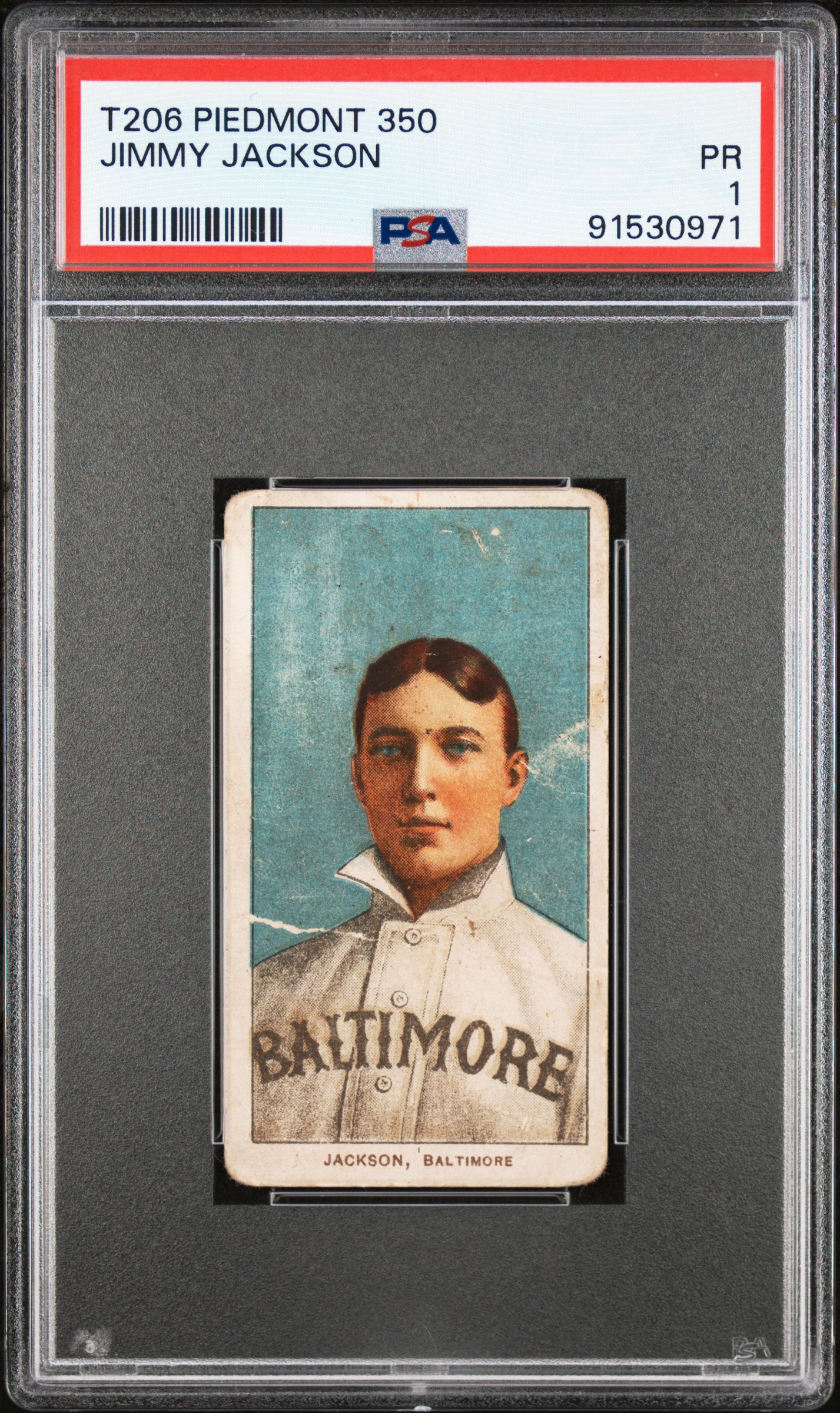 Jimmy Jackson 1909-11 T206 Piedmont 350 PSA 1 Poor