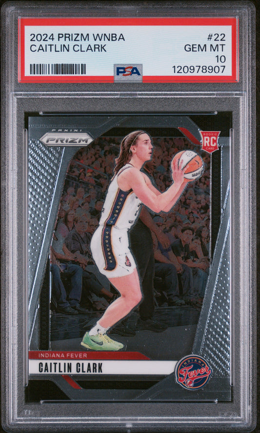 Caitlin Clark 2024 Panini Prizm WNBA Rookie #22 PSA 10 Gem Mint 8907