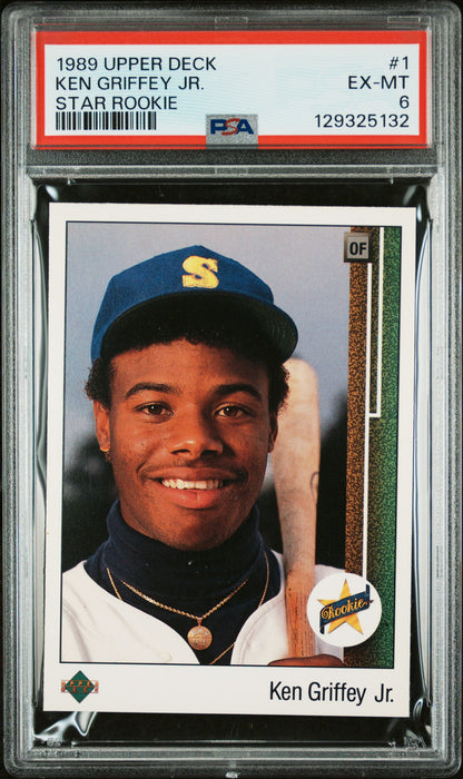 Ken Griffey Jr. 1989 Upper Deck Rookie #1 PSA 6 Ex-Mint 5132