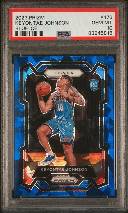 Keyontae Johnson 2023 Panini Prizm #176 Blue Ice #90/125 PSA 10 Gem Mint