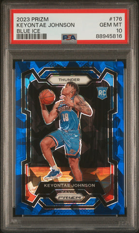 Keyontae Johnson 2023 Panini Prizm #176 Blue Ice #90/125 PSA 10 Gem Mint