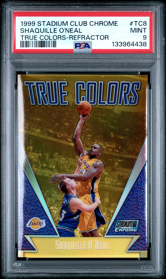Shaquille O'Neal 1999 Stadium Club Chrome True Colors Refractor PSA 9 Mint