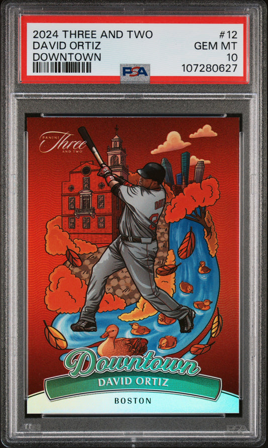 David Ortiz 2024 Panini Three and Two Downtown PSA 10 Gem Mint