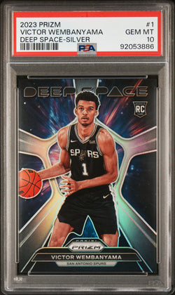 Victor Wembanyama 2023 Panini Prizm Deep Sapce Silver PSA 10 Gem Mint