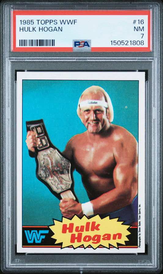 Hulk Hogan 1985 Topps WWF Rookie #16 PSA 7 Near Mint 1808
