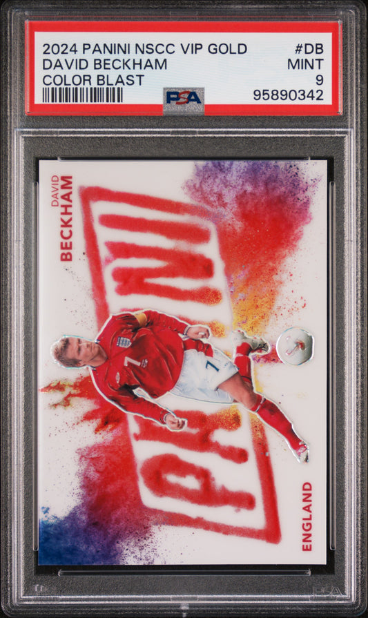 David Beckham 2024 Panini National VIP Gold Color Blast #39/44 PSA 9 Mint