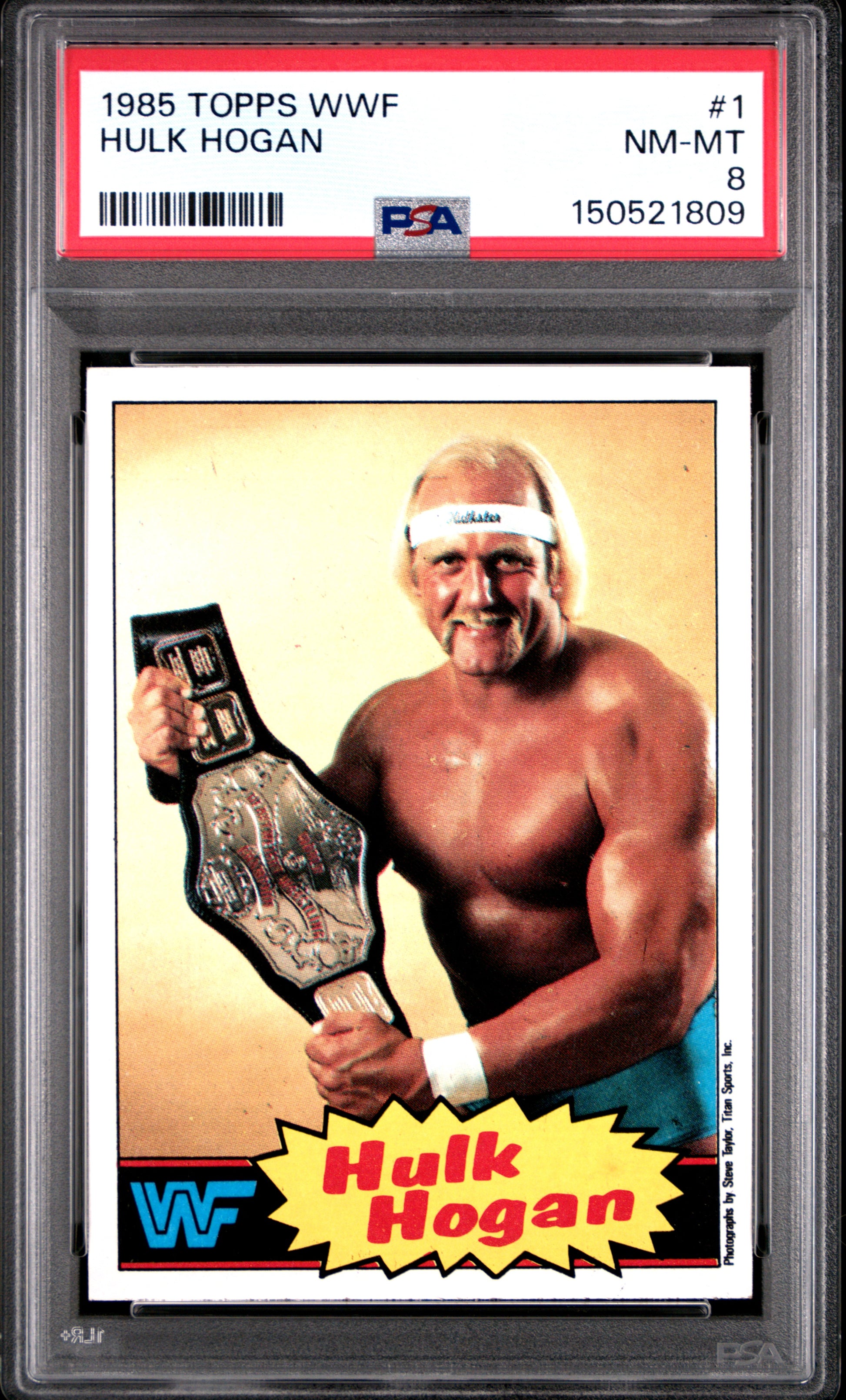Hulk Hogan 1985 Topps WWF Rookie #1 PSA 8 Nm-Mint 1809