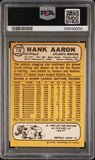 Hank Aaron 1968 Topps #110 PSA 7 Near Mint