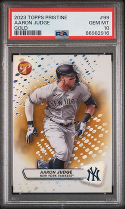 Aaron Judge 2023 Topps Pristine Gold Refractor #21/50 PSA 10 Gem Mint